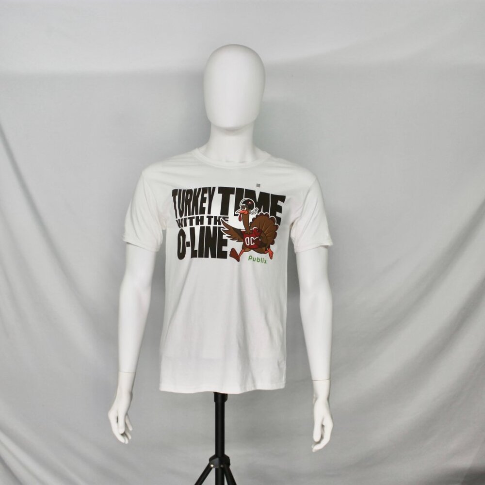 Tampa Bay Buccaneers Boys XL Turkey Time With The O-line T-shirt Without Tags